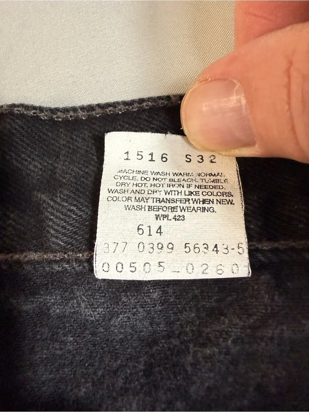 Levi’s 505 Vintage Black Jeans 33x32 Fit 31x31 Grunge Fade 90s